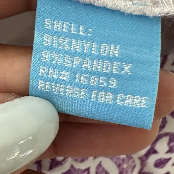 J. MCLAUGHLIN Shift Dress M Catalina Cloth Purple Abstract Print Stretch Nylon - Picture 6 of 9